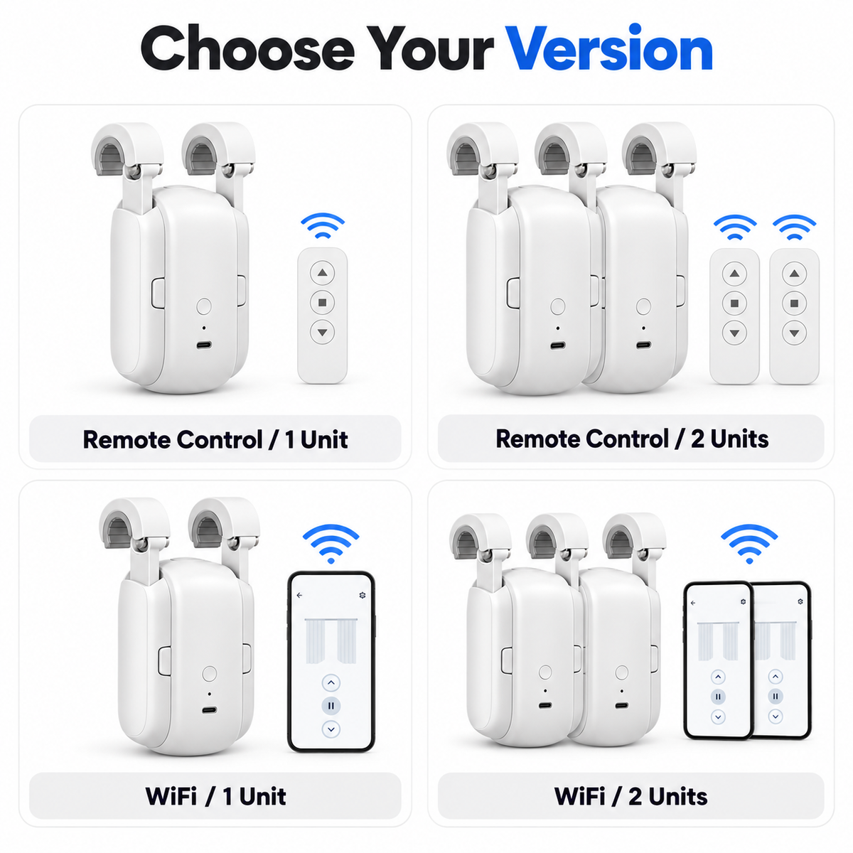 Eira Smart Curtain Robot version comparison