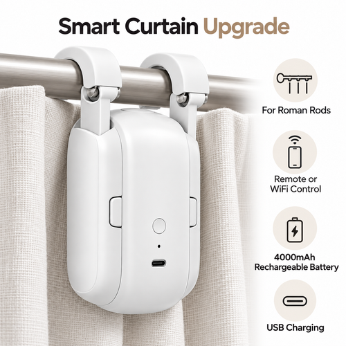 Eira Smart Curtain Robot features for Roman rods