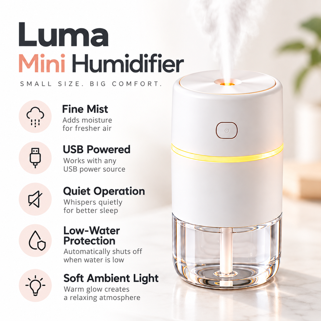 Luma Mini Humidifier – key features