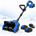 The Lumi Cordless Snow Shovel with two batteries and US charger