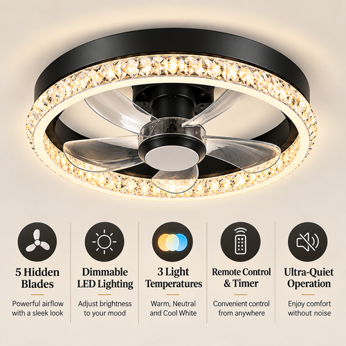 Lyra Smart Ceiling Fan Light – key features optimized for mobile and desktop