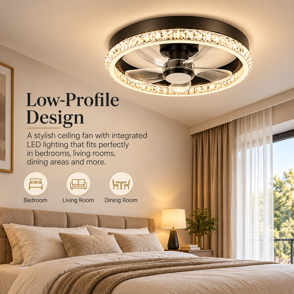 Lyra Smart Ceiling Fan Light – lifestyle image optimized for mobile and desktop