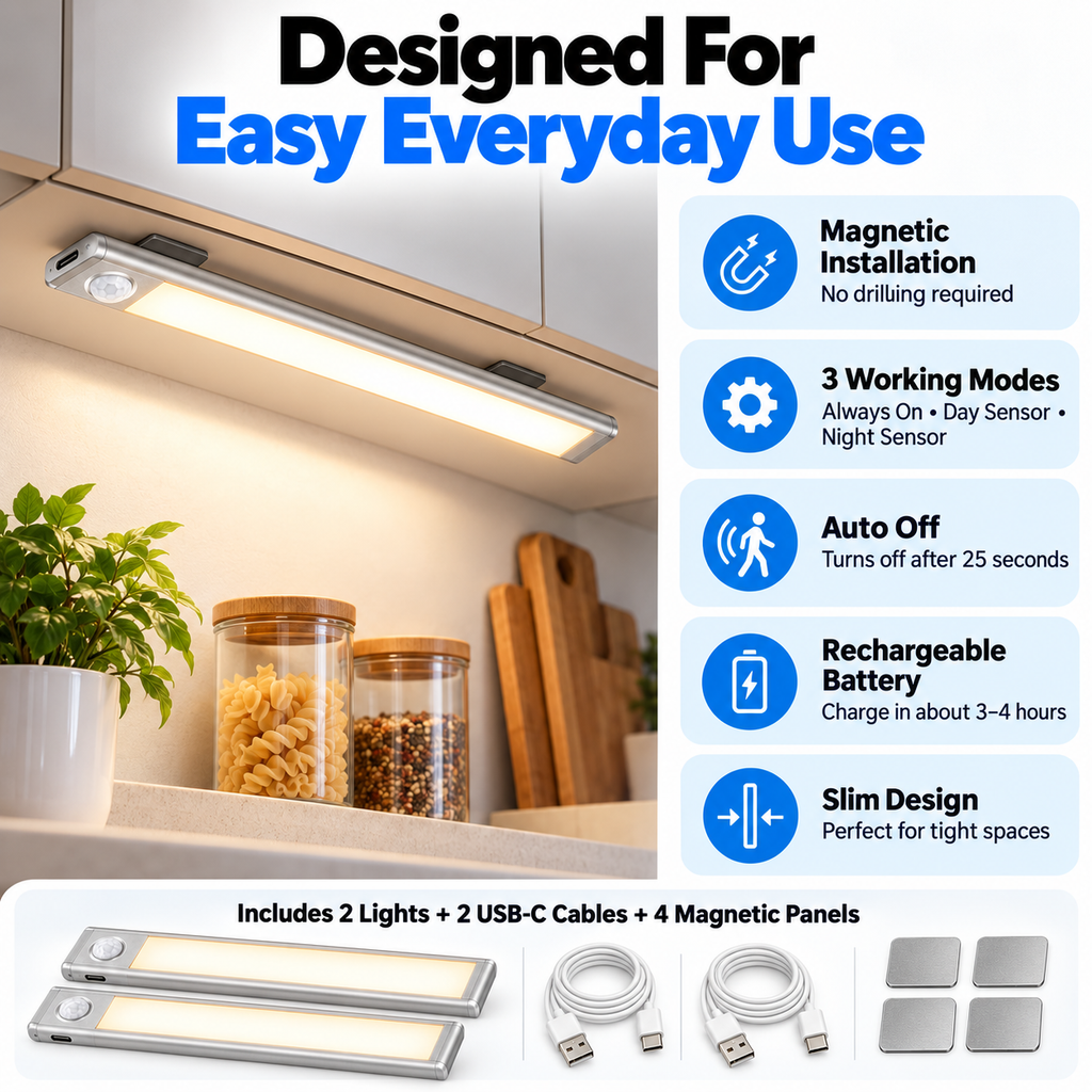 Lysa cabinet lights everyday use features