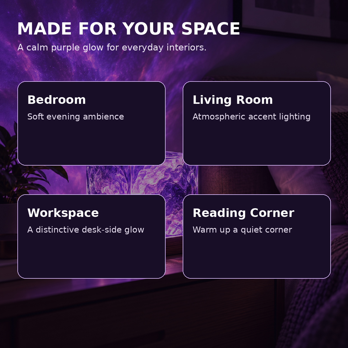 The Nova Galaxy Cube – ambient lighting for bedrooms, living rooms, workspaces and reading corners