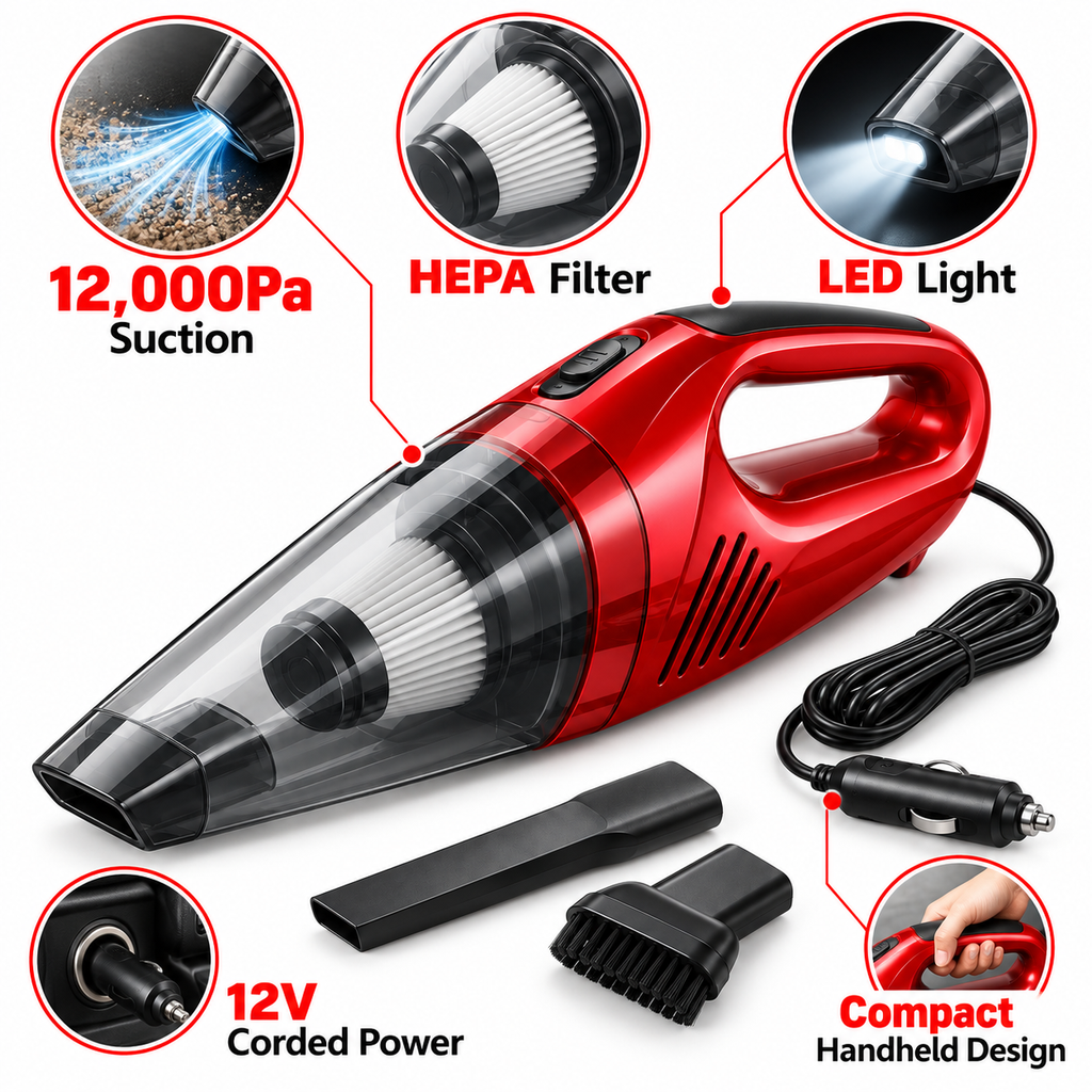 Rova 12V Car Vacuum – key features