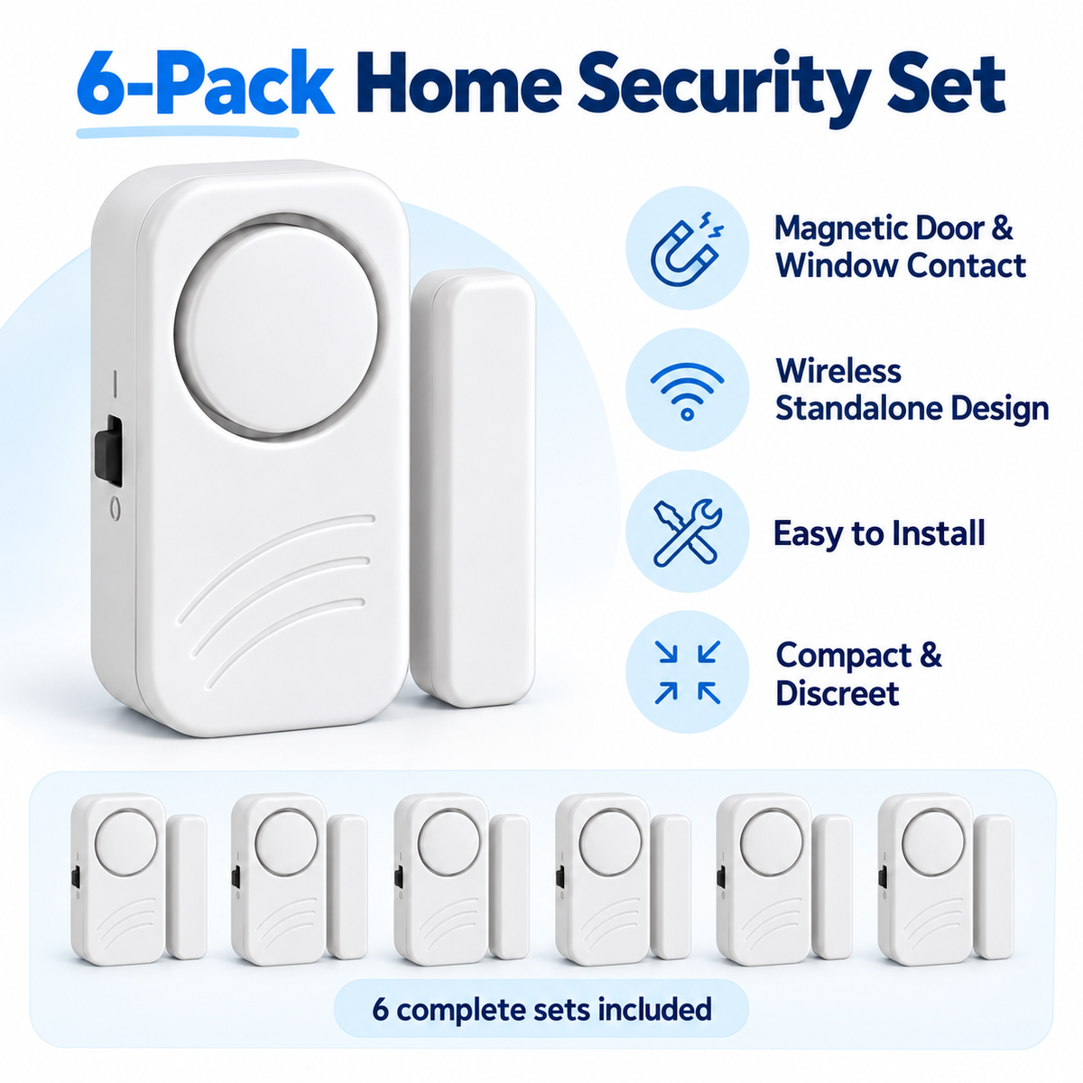 Securis 6-pack home security set features