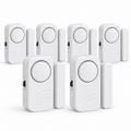 Securis 6-pack wireless door and window alarm sensors on white background