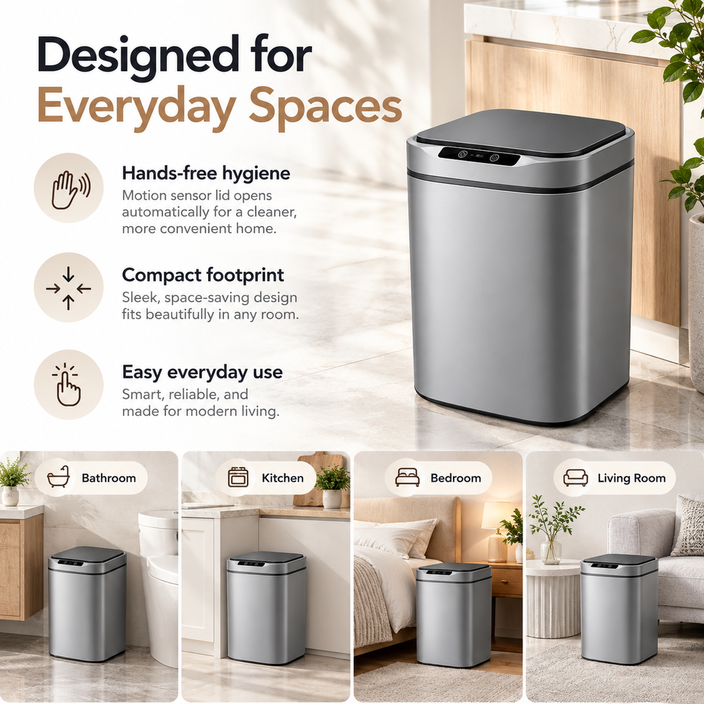 Sensa Smart Motion Sensor Trash Can – everyday spaces and benefits