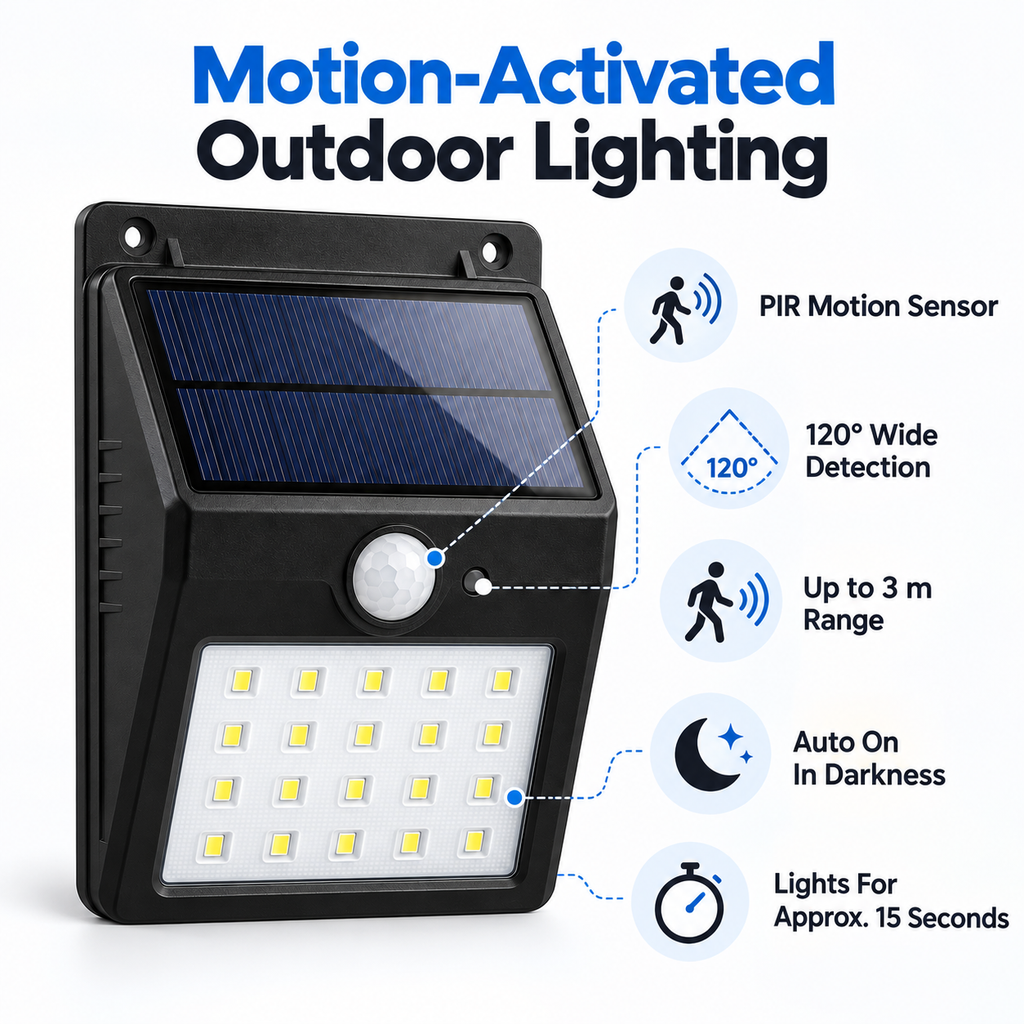 Solen solar light motion sensor features