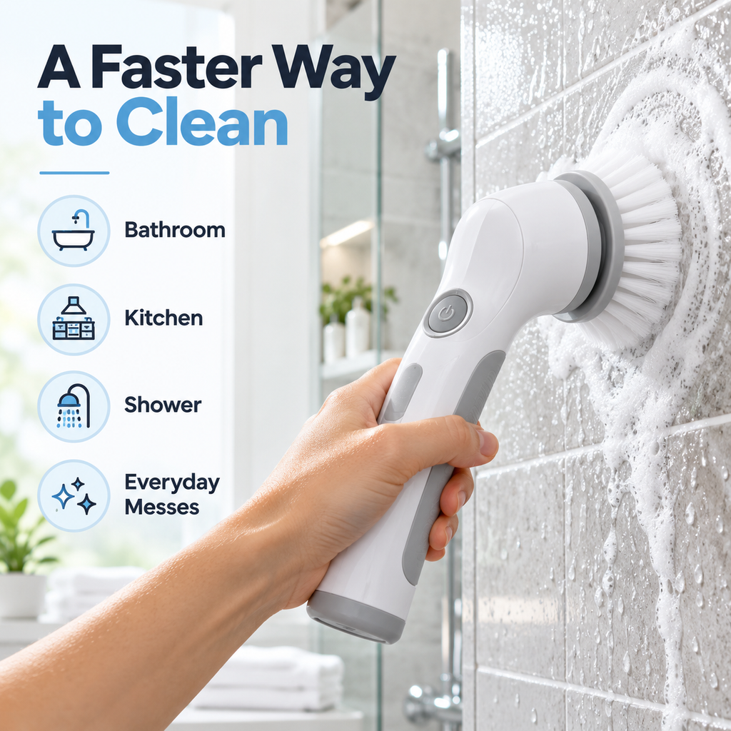 Sora Electric Spin Cleaning Brush – bathroom and kitchen cleaning