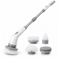 The Tova Telescopic Electric Scrubber – product and brush heads