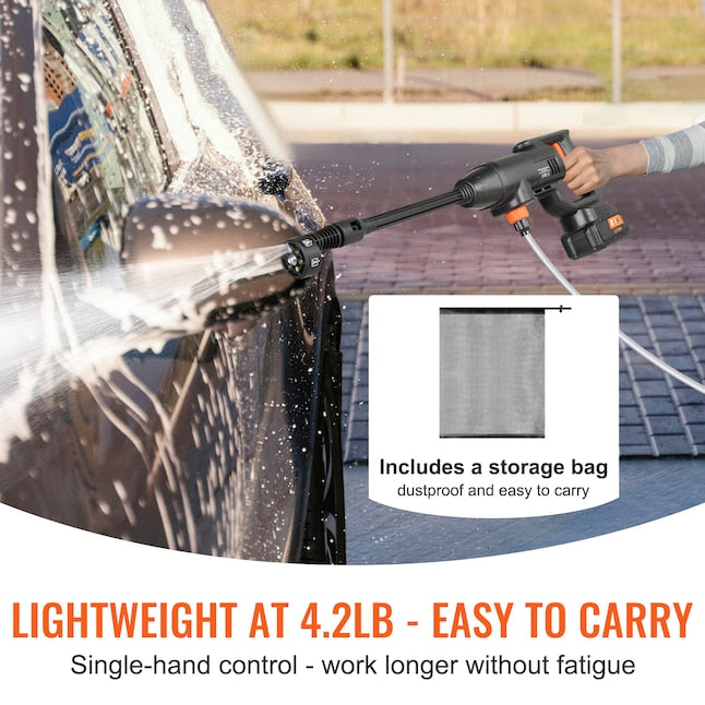 The Varda Cordless Pressure Washer – portable car cleaning use