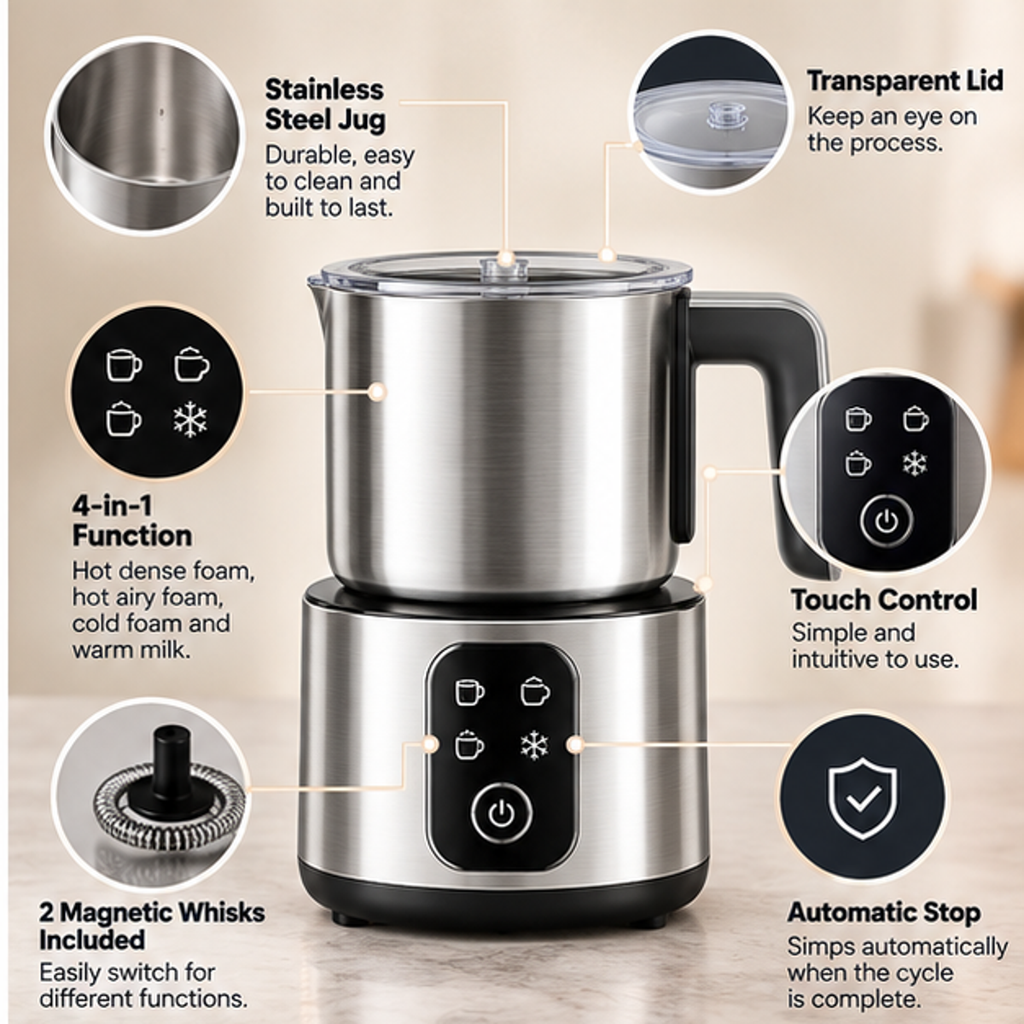 Velo Electric Milk Frother – key features