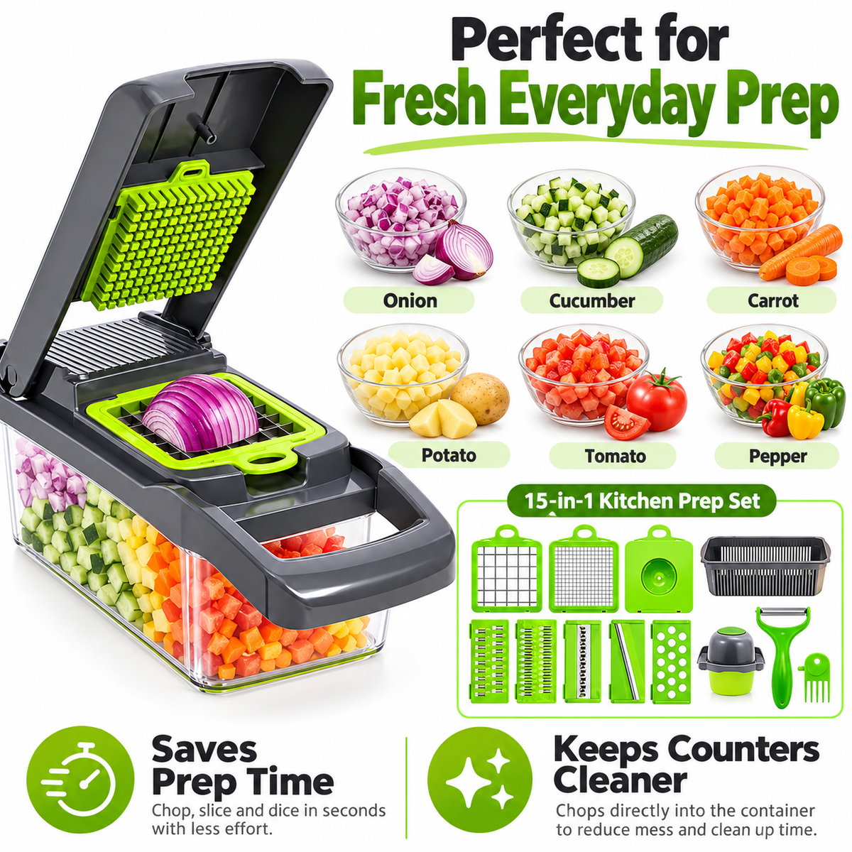 Vexa vegetable chopper everyday prep