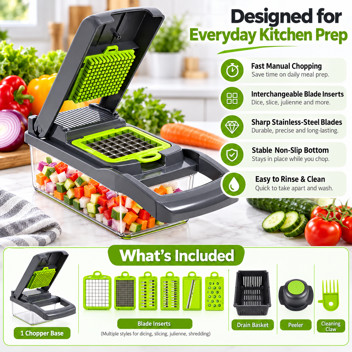 Vexa vegetable chopper kitchen prep